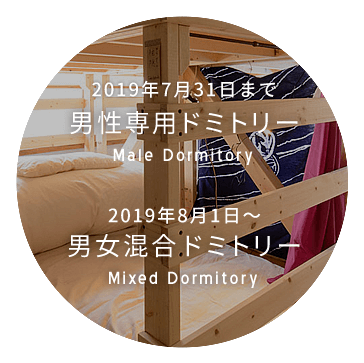 (Until July 31, 2019) male dormitory (August 1, 2019-) mixed dormitory